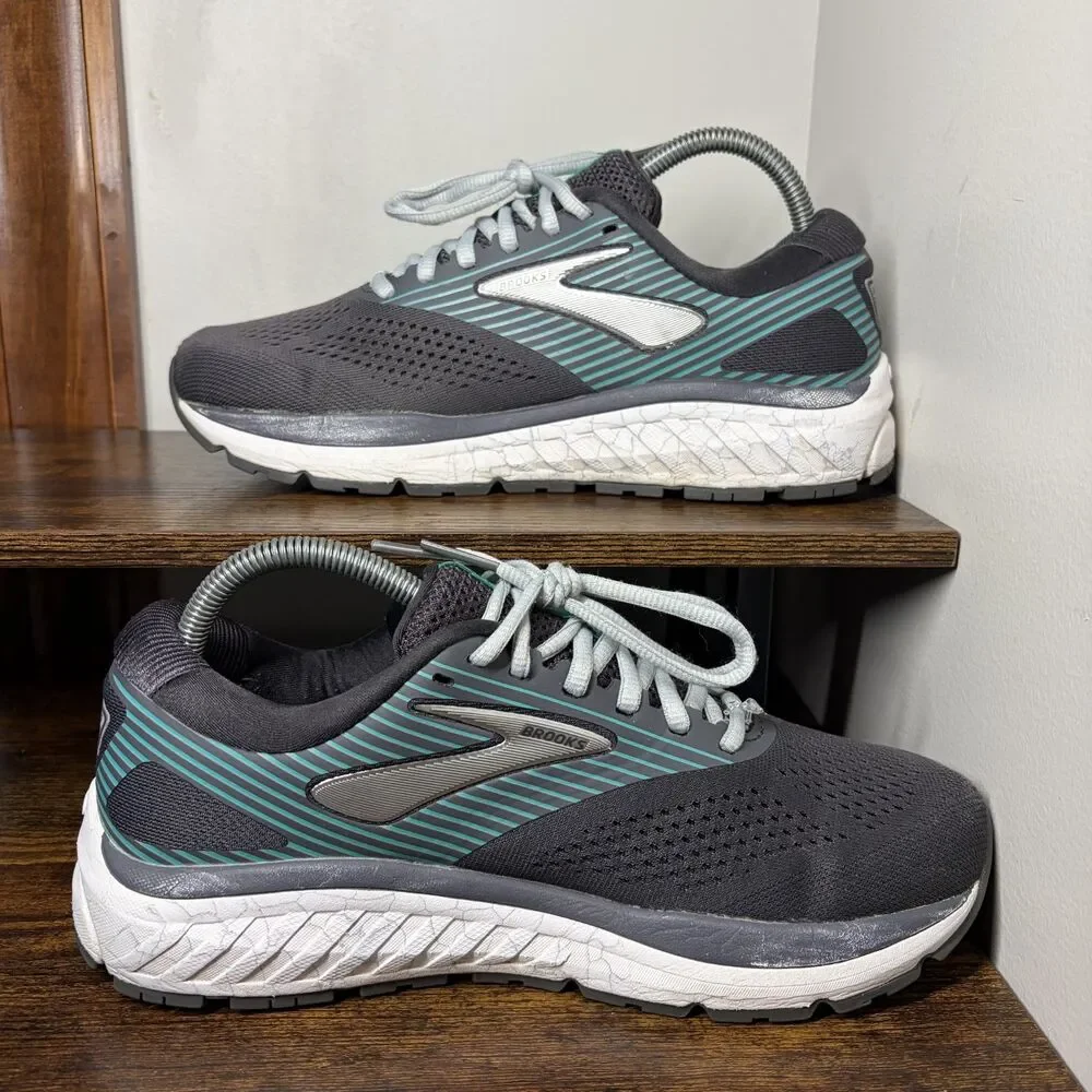 Size 9 Womens - Brooks Addiction 14 Wide Running Shoes Gray/Teal